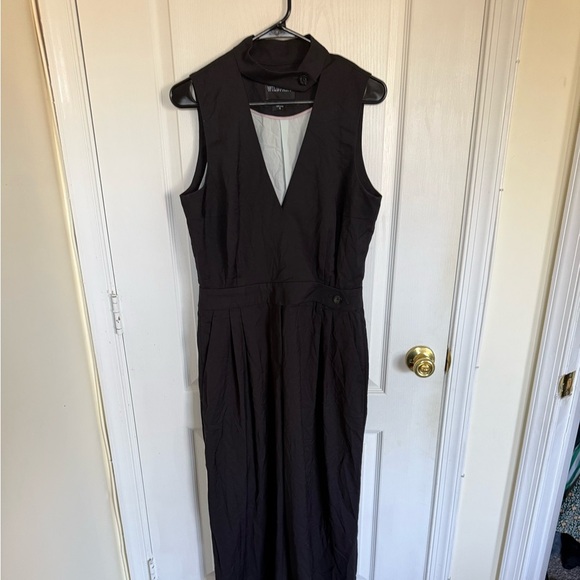 Wildfang The Empower High Waist V Neck Jumpsuit in Black - Picture 8 of 10